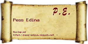 Pess Edina névjegykártya